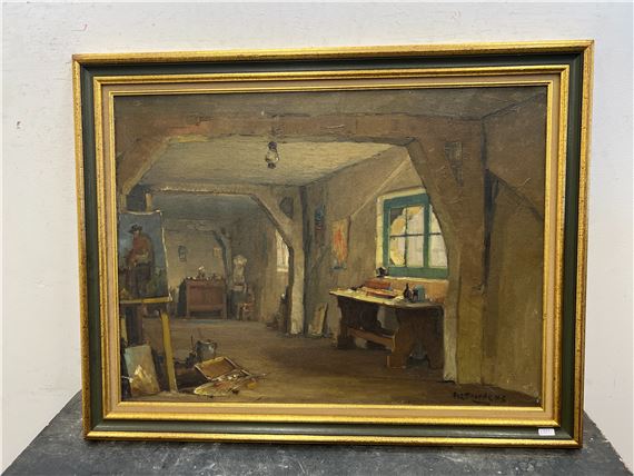 "Vue de mon atelier" by Piet Lippens, 1946