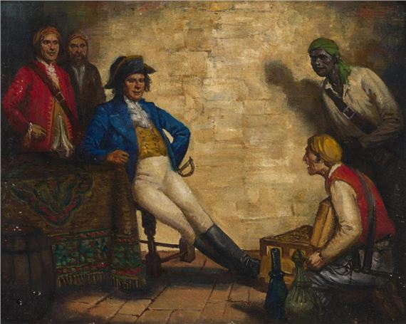 Untitled (The Captain's Meeting) - Raymond Lindsay