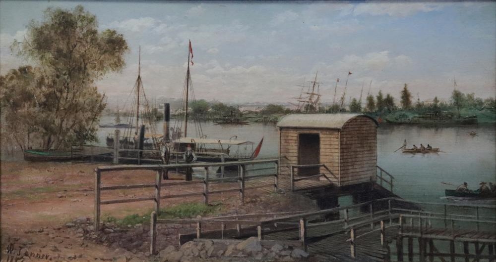 Artwork by Isaac Walter Jenner, BRISBANE, Made of Oil on board
