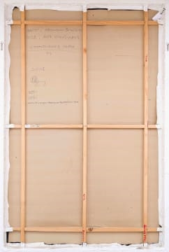 Artwork by Mbongeni Richmond Buthelezi, Boy on a Swing, Made of mixed media with plastic on canvas