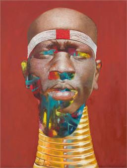 Portrait with Neck Rings and Beaded Headwear - Loyiso Mkize