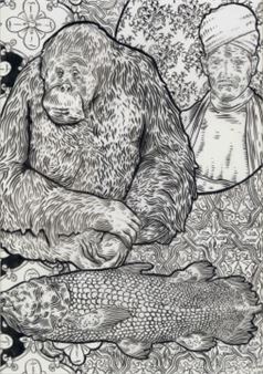 Figure with Fish and Orangutan - Peter Mammes