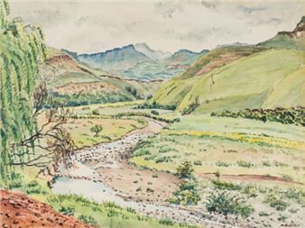 Landscape with River - Fred Bauer