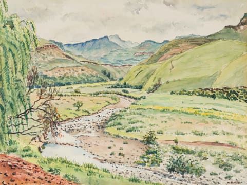 Landscape with River by Fred Bauer