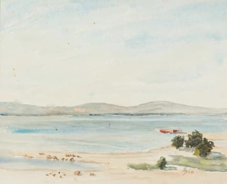Beach Scene by Clément Sénèque, dated '18