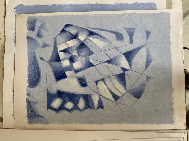 Artwork by Robert Pernin, ENSEMBLE : Abstractions, Made of gouache on paper