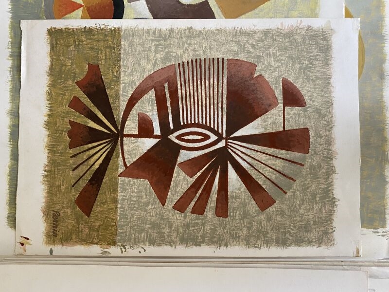 Artwork by Robert Pernin, ENSEMBLE : Abstractions, Made of gouache on paper