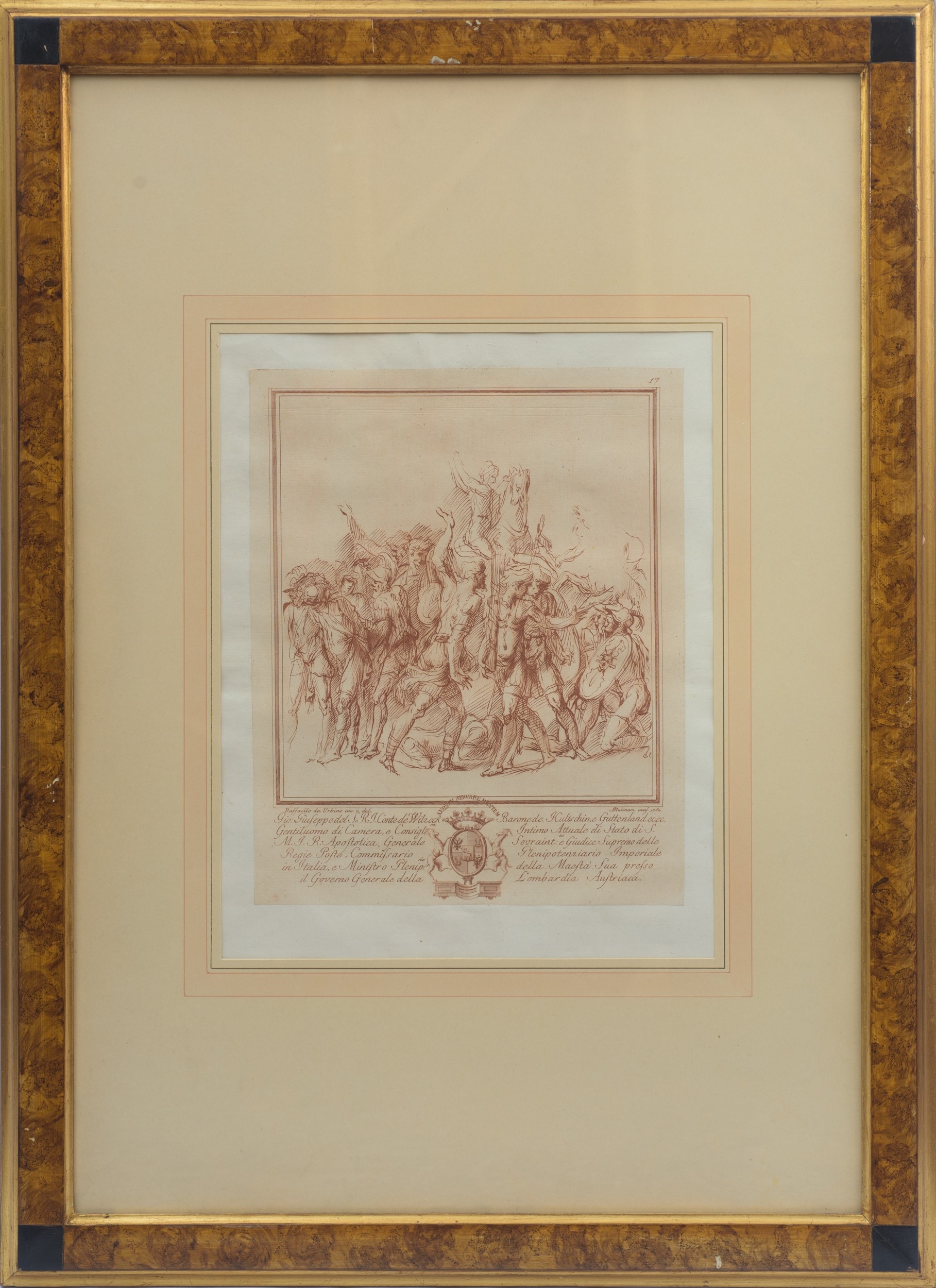 Artwork by Stefano Mulinari, Scena di battaglia, 1784 e succ, Made of acquatinta