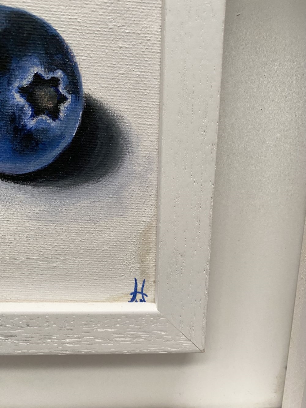 Artwork by John Hornubia, BLUEBERRIES, Made of oil on board