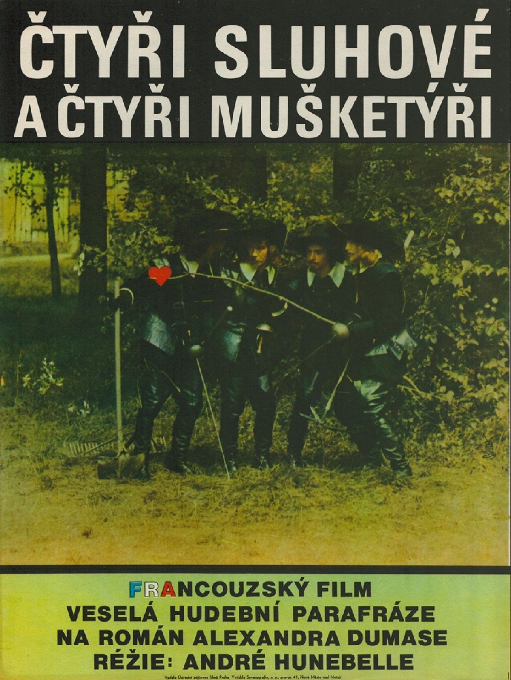 Artwork by Kaja Saudek, Čtyři sluhové a čtyři mušketýři, Made of print on cardboard