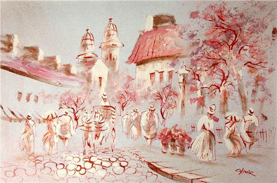 Boris Chezar | FIGURES IN A STREETSCENE | MutualArt