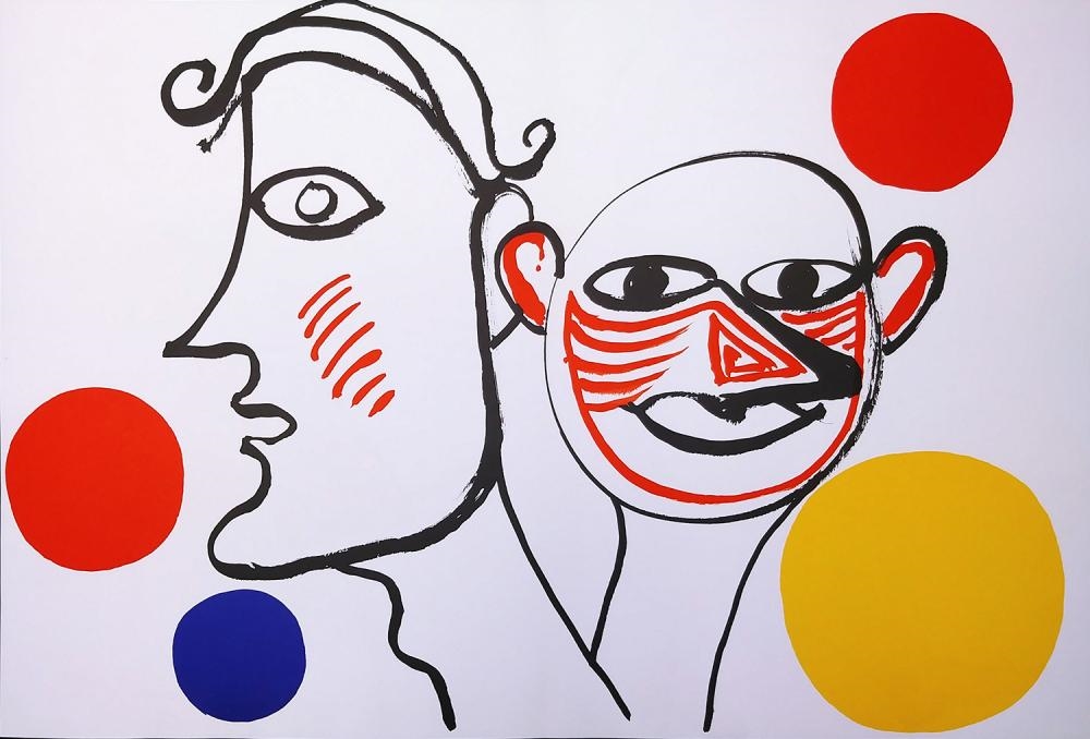 Artwork by Alexander Calder, Faces, Made of Lithograph
