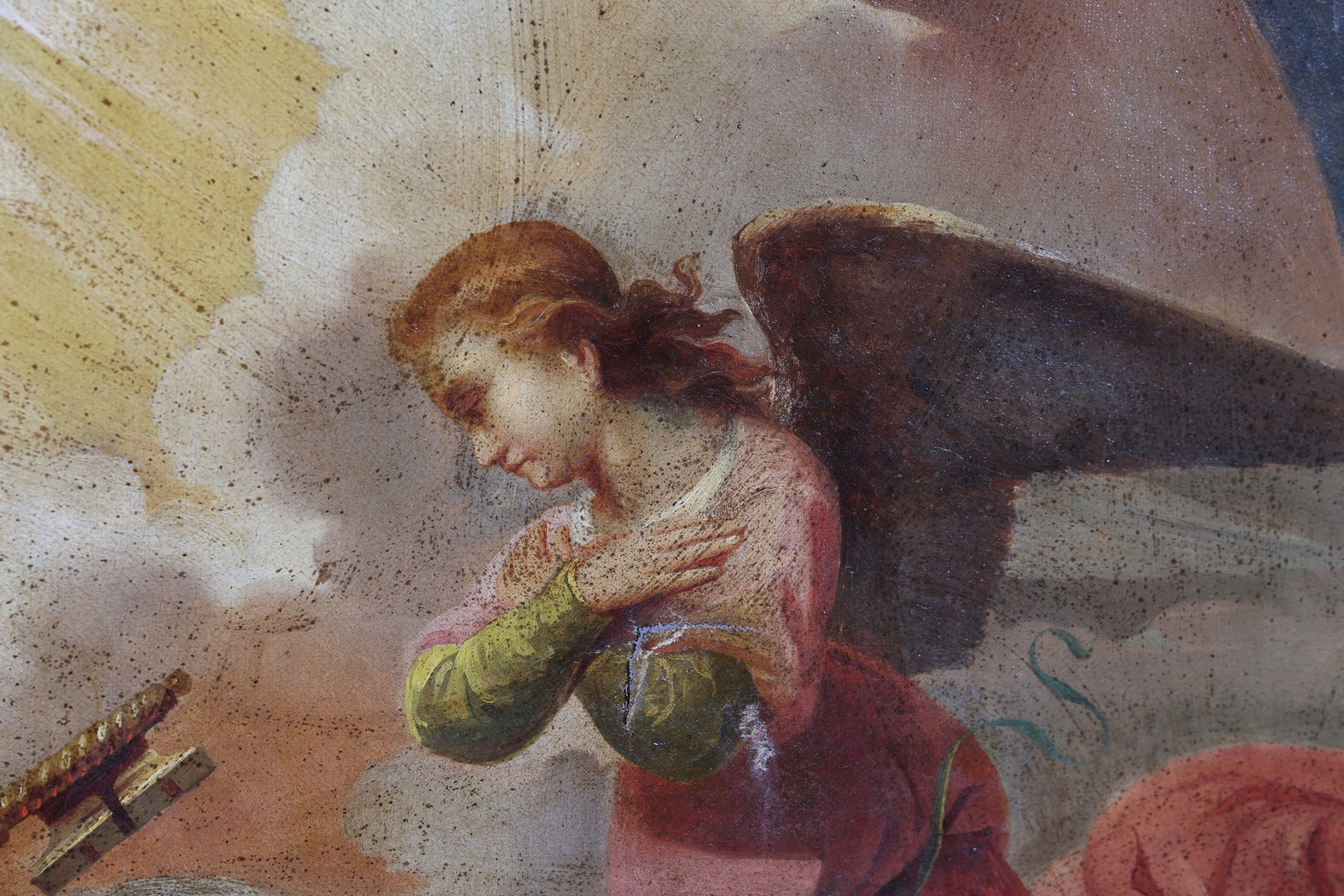 Artwork by Roman School, 19th Century, A LARGE 19TH CENTURY ROMAN CATHOLIC DEVOTIONAL OIL ON CANVAS, Made of Oil on canvas