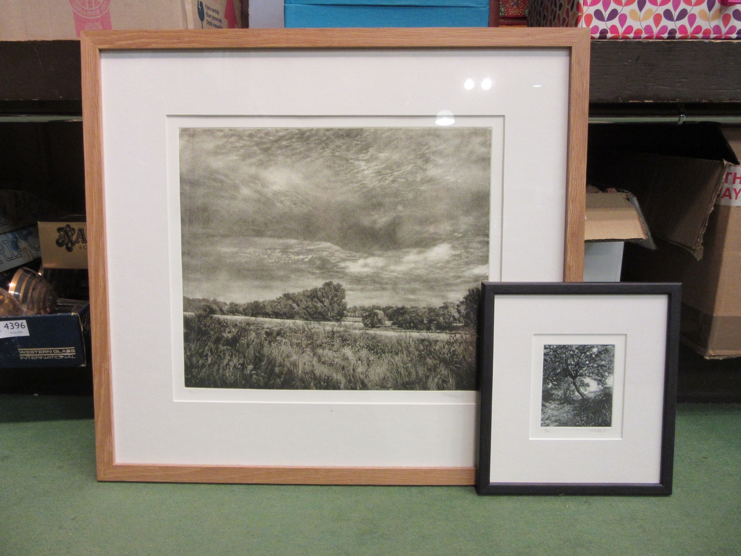 Artwork by Martin Mitchell, Marriott's Way towards Drayton, Made of mezzotint