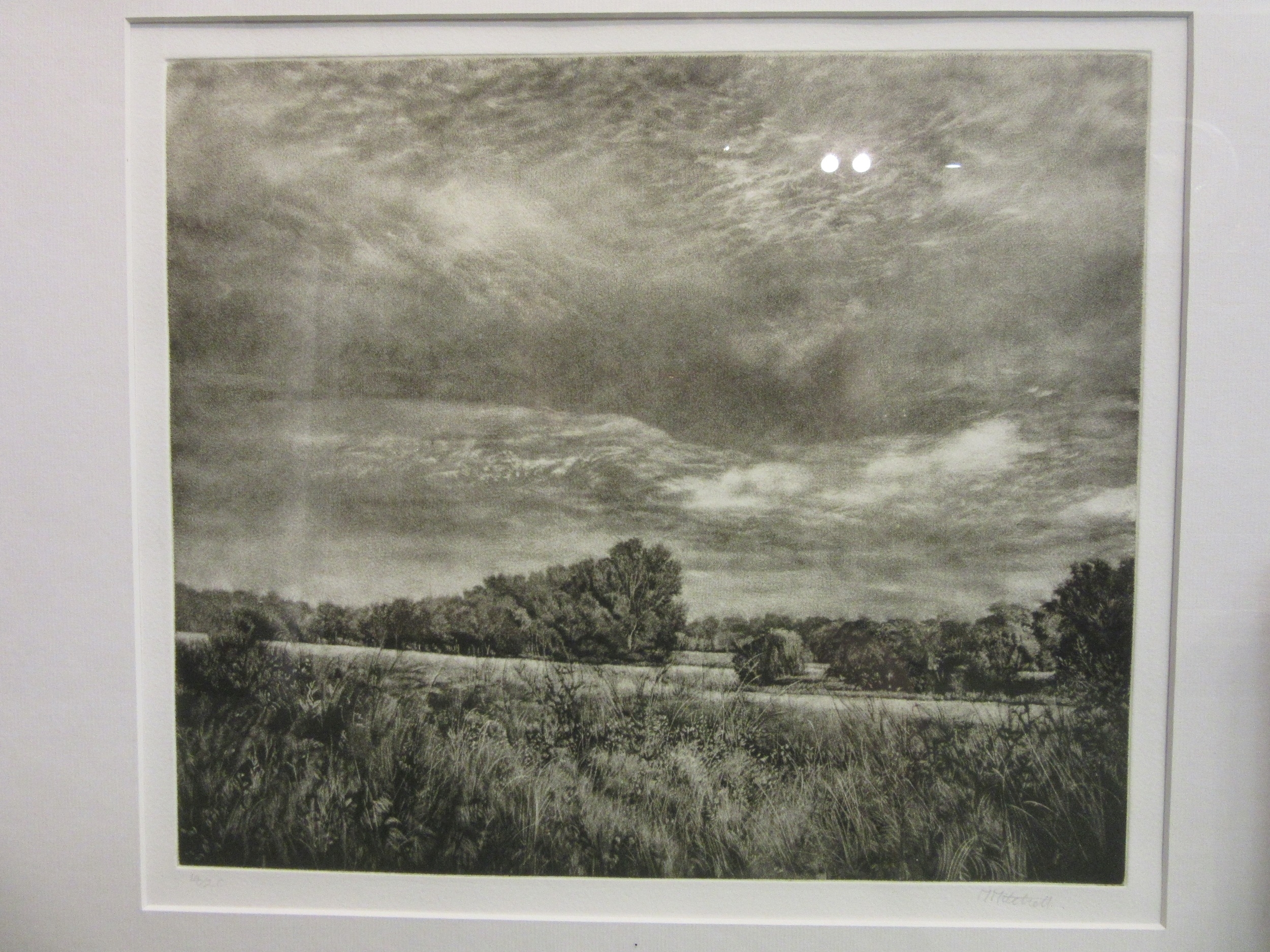 Artwork by Martin Mitchell, Marriott's Way towards Drayton, Made of mezzotint