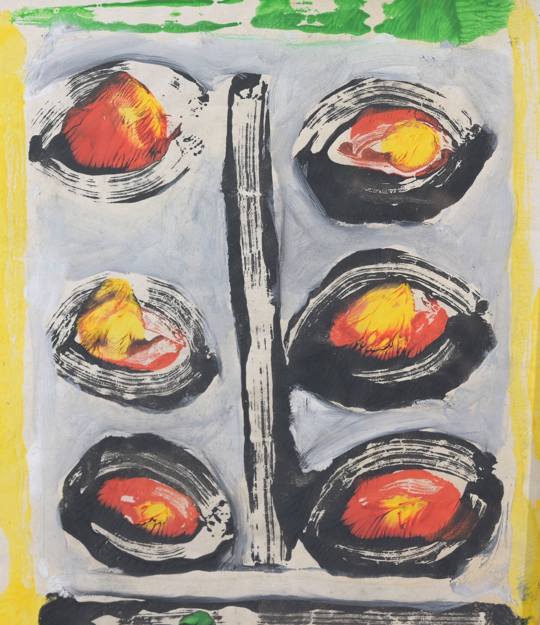 Artwork by Ahmed Cherkaoui, Composition, Made of Gouache