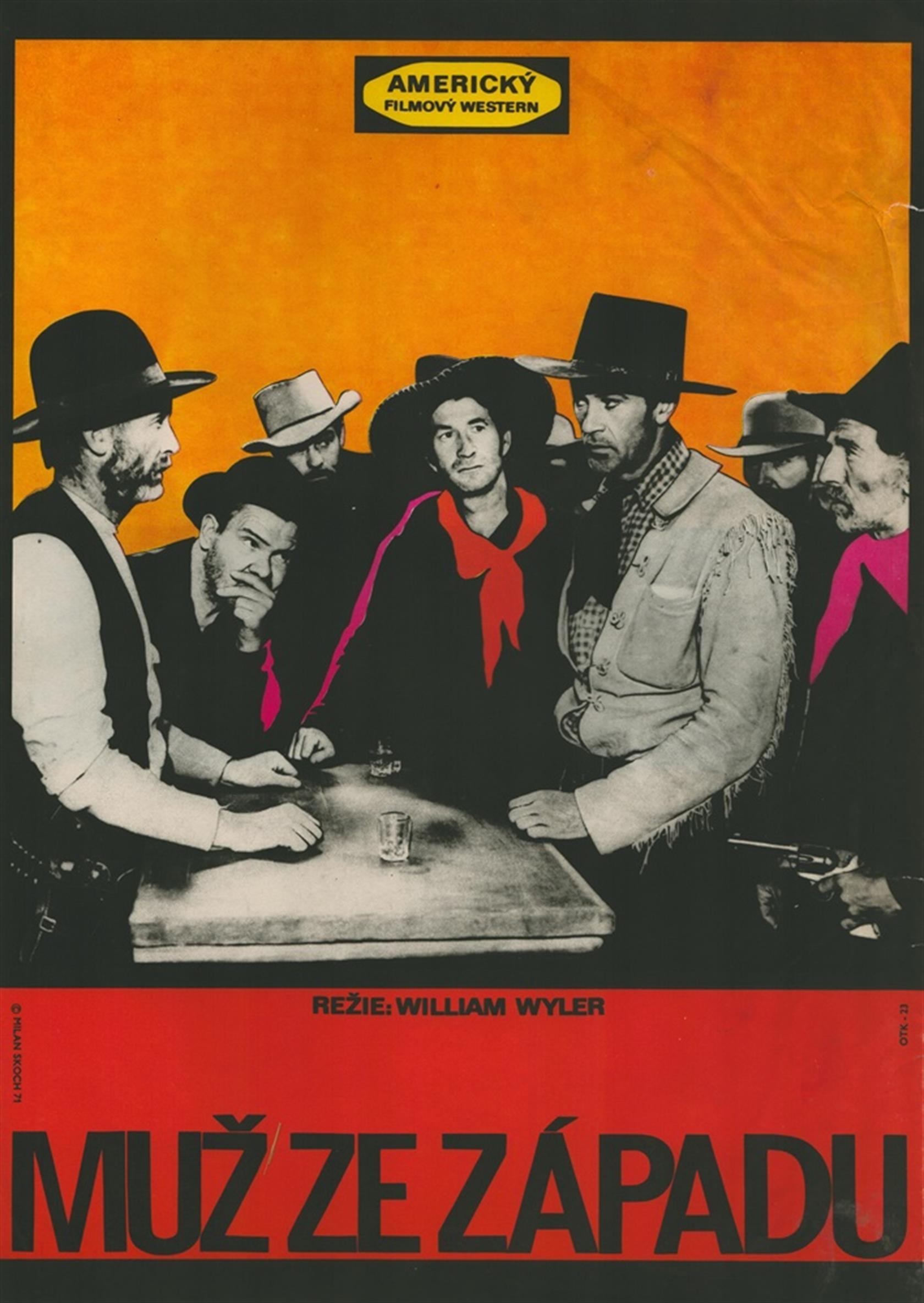 Artwork by Milan Skoch, Muž ze západu, Made of print on cardboard