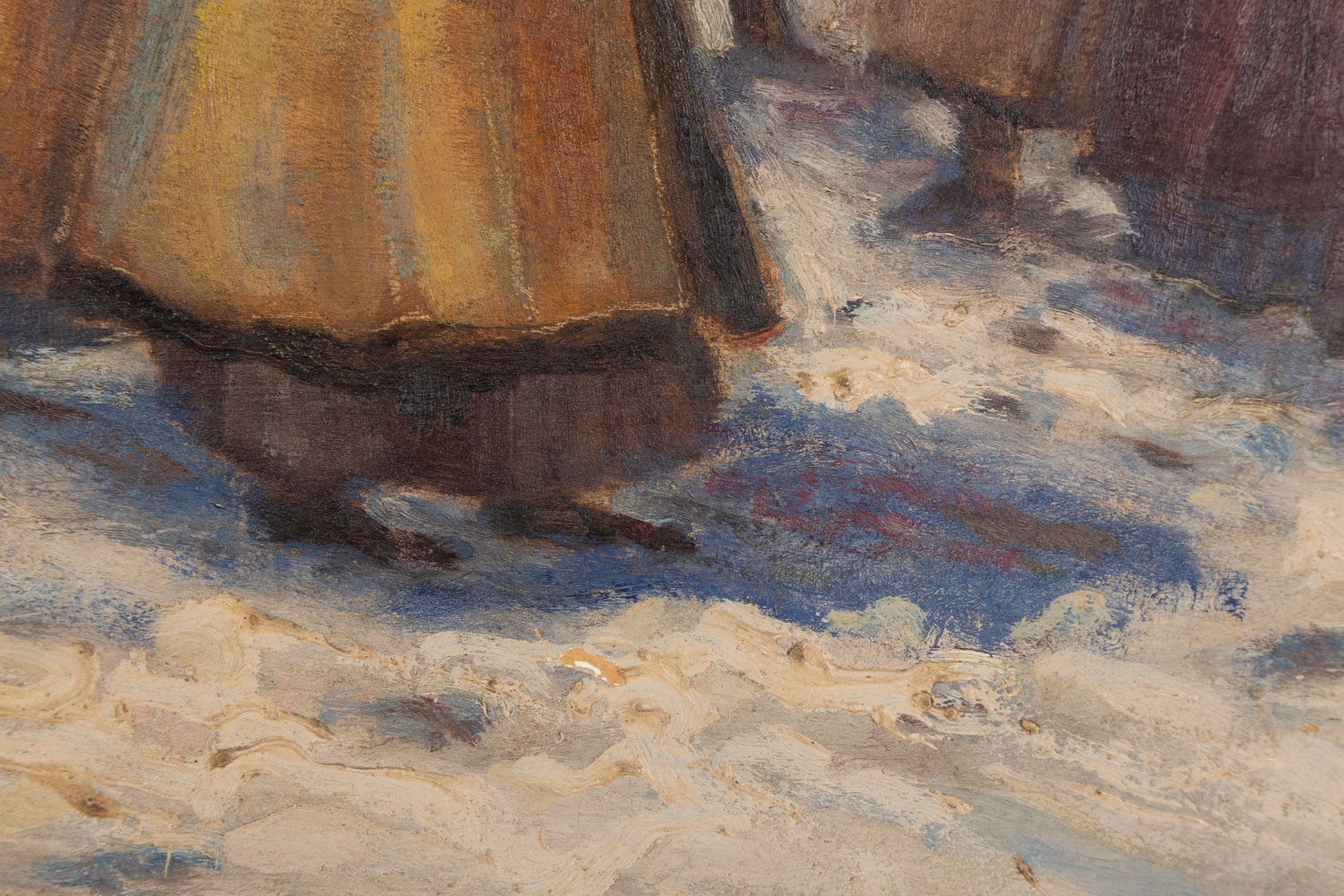 Artwork by Artur Rutkowski, In front of the cottage, Made of oil/paperboard