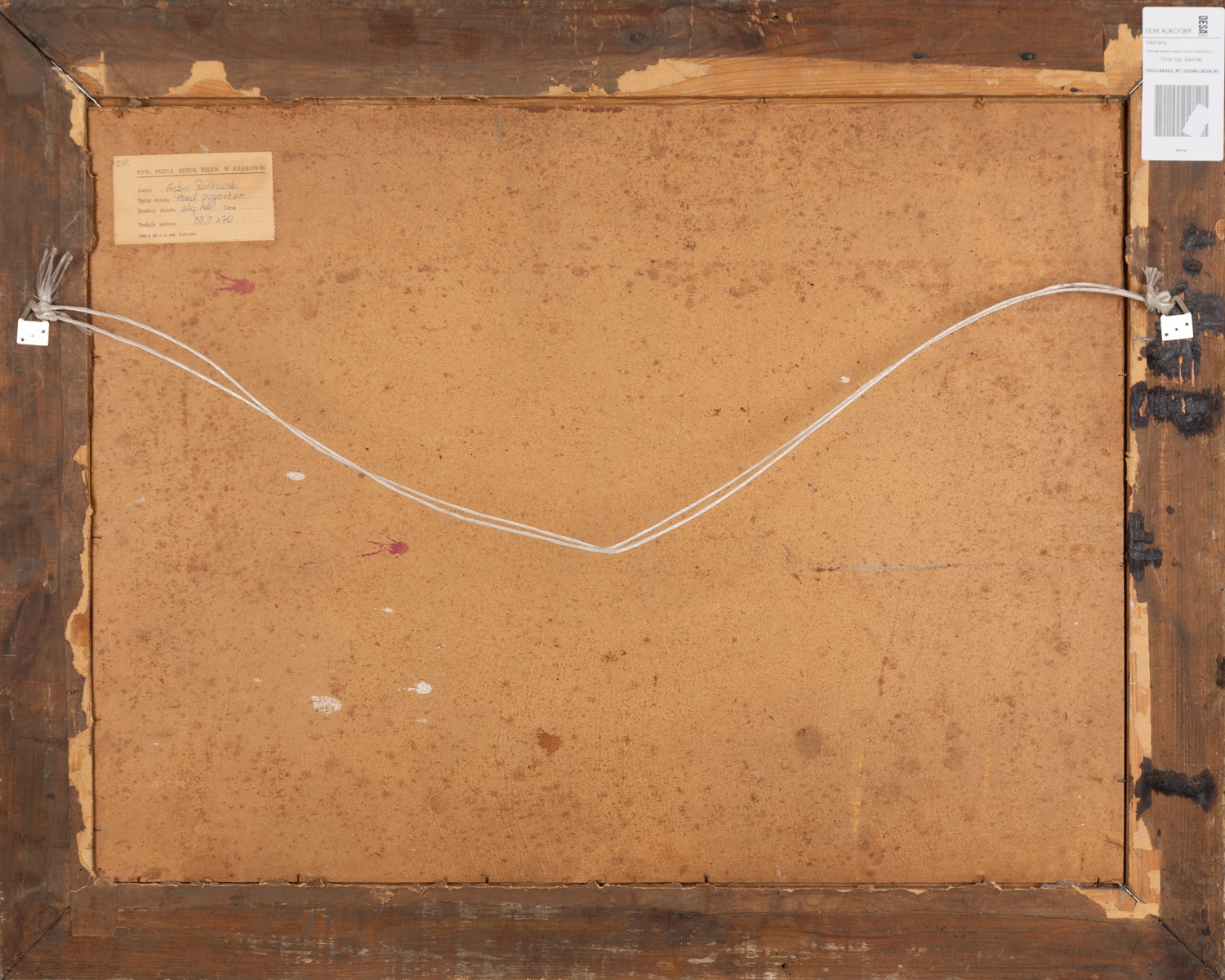 Artwork by Artur Rutkowski, In front of the cottage, Made of oil/paperboard