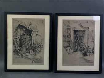 Two Alexander Blum (1888-1969) Etchings - Alexander A. Blum