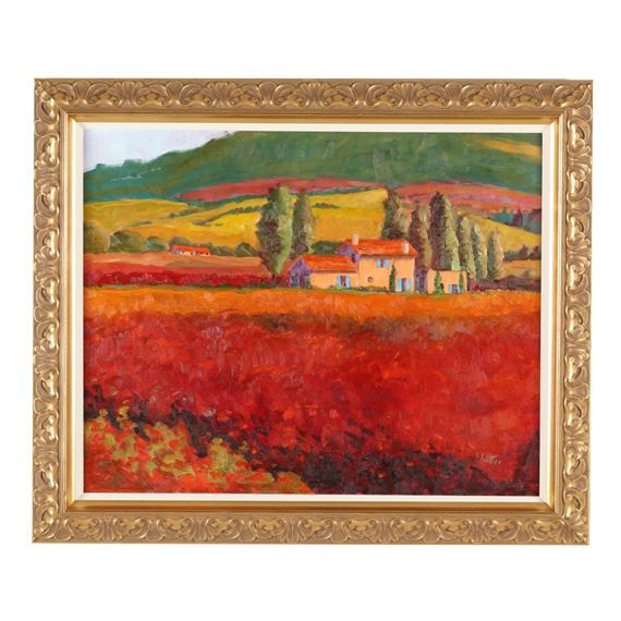 Italian Landscape with Villa by S. Trotter