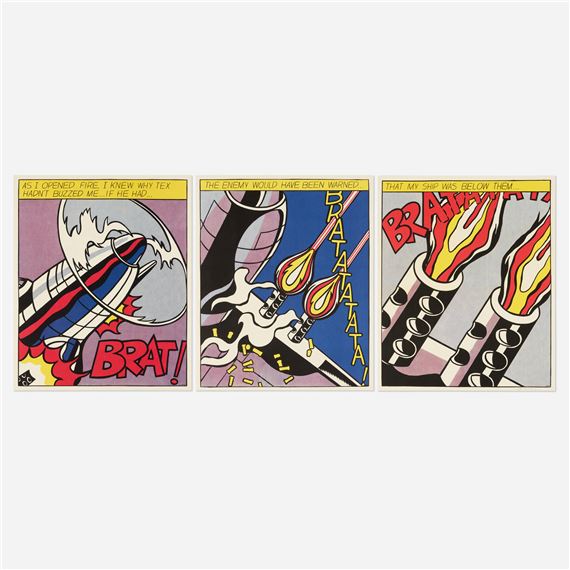 Roy Lichtenstein | As I Opened Fire (triptych (1966 - 2000) | MutualArt