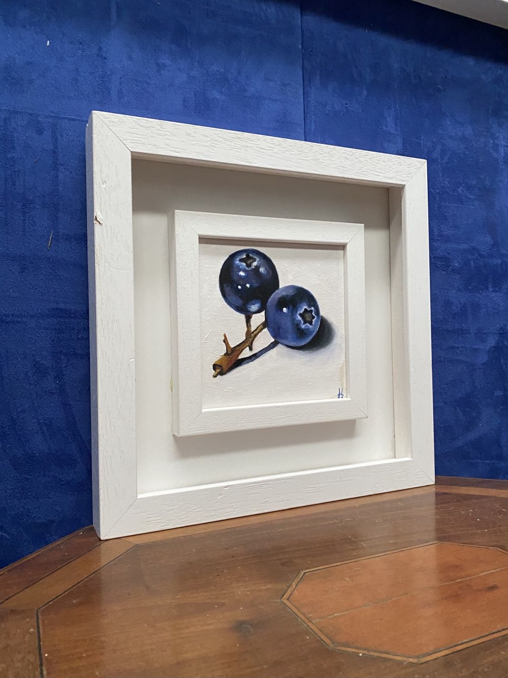 Artwork by John Hornubia, BLUEBERRIES, Made of oil on board