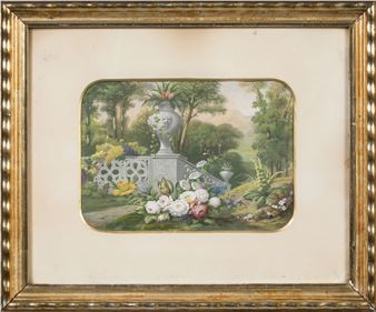 . En dant : -Fleurs au bord de la rivière -Fleurs dans un parc. Deux... - Jules Gayet