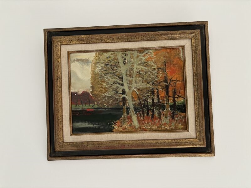 Artwork by Michel Rodde, Étang  Signé en bas à droite Titré au dos  OH, Made of oil on canvas