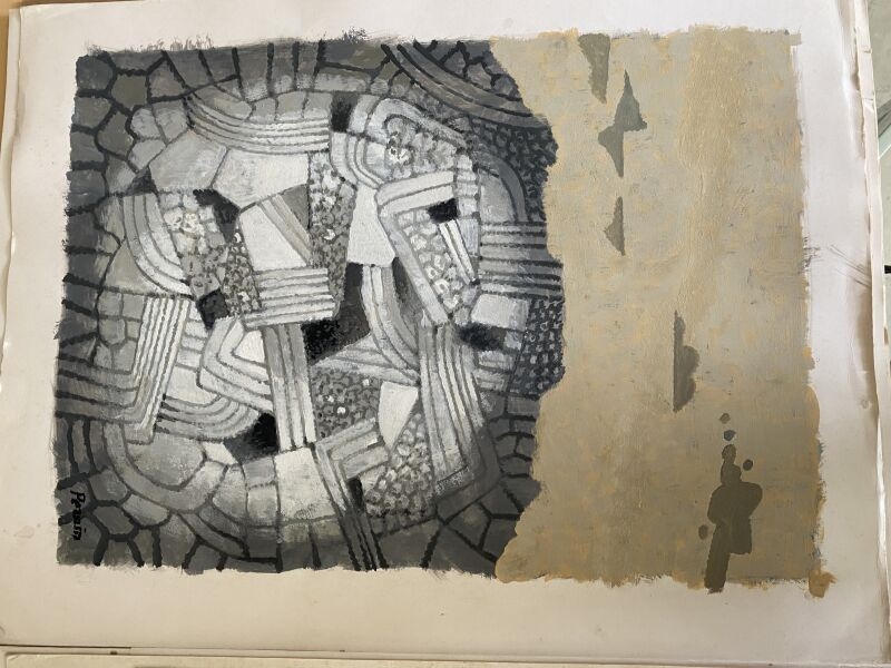 Artwork by Robert Pernin, ENSEMBLE : Abstractions, Made of gouache on paper