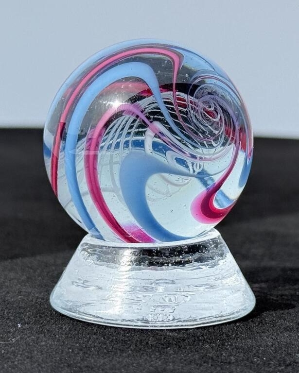 Sam Hogue | Reverse Swirl Art Glass Marble (2016) | MutualArt