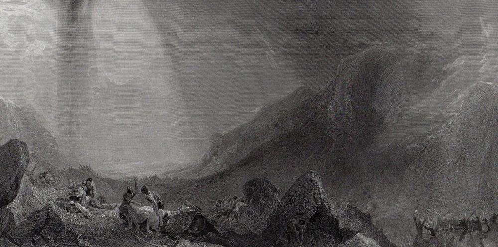 Artwork by Joseph Mallord William Turner, Snow Storm: Hannibal and his Army Crossing the Alps, Made of Engraving
