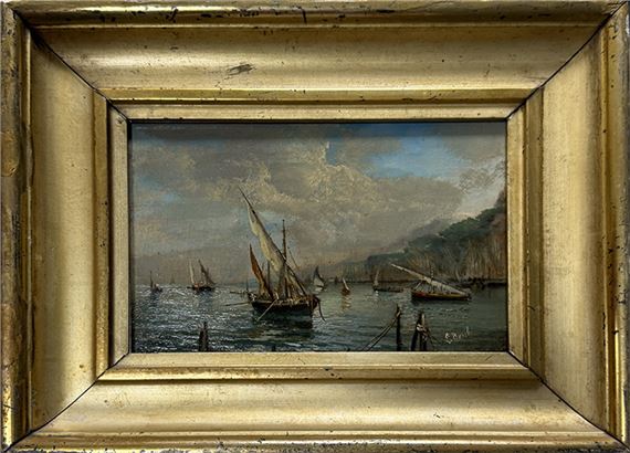 Marina con barche by Luigi Basile