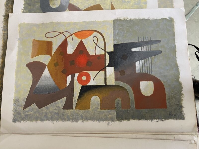 Artwork by Robert Pernin, ENSEMBLE : Abstractions, Made of gouache on paper