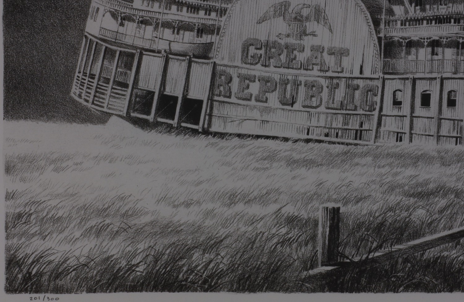 Robert Addison | ROBERT ADDISON PRINT OF THE GREAT REPUBLIC WRECK ...