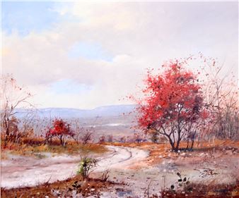 DIRT ROAD LEADING PAST THE RED TREES - Hennie Griesel