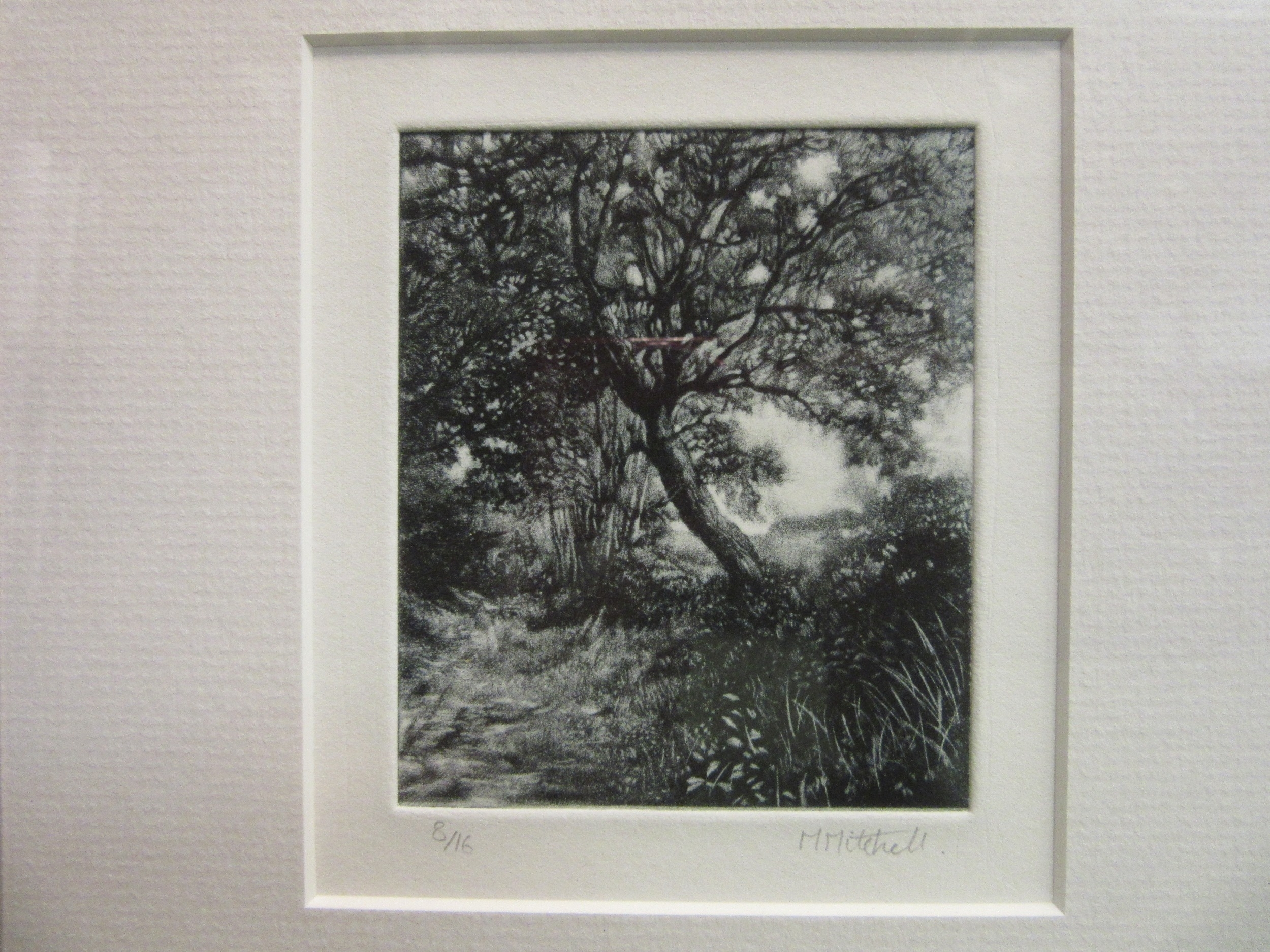 Artwork by Martin Mitchell, Marriott's Way towards Drayton, Made of mezzotint