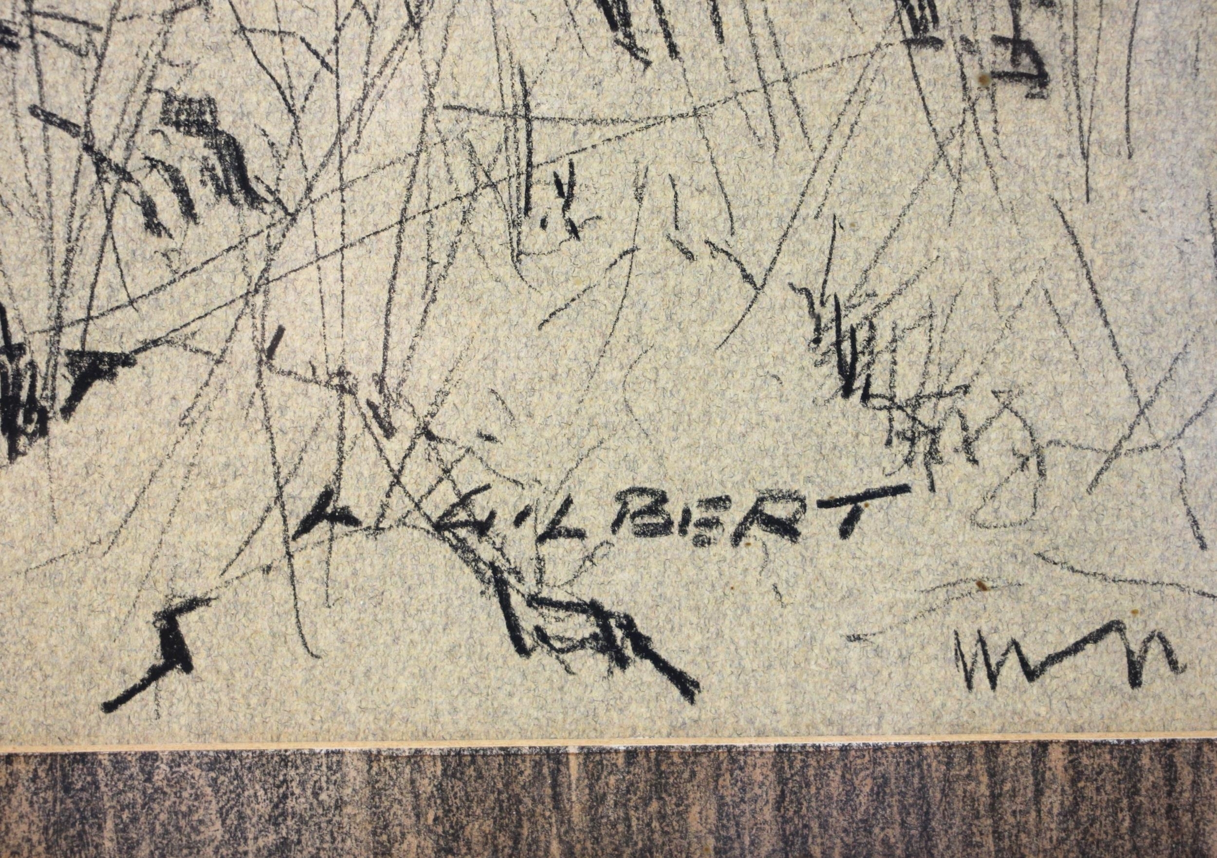 Artwork by Leslie Gilbert, The Buxton Rd At Morridge End, Made of Charcoal on paper