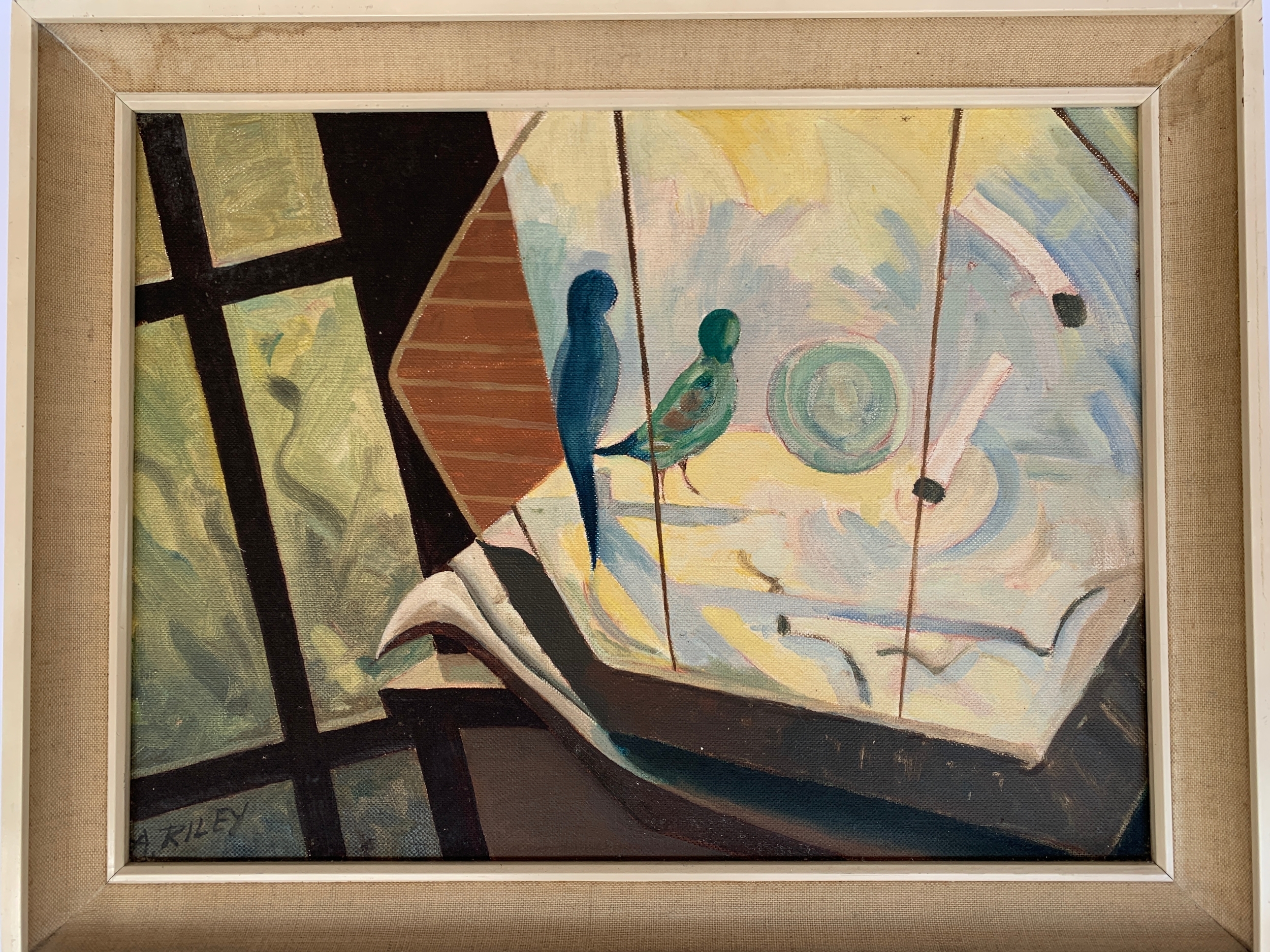 Alick Riley | Birds in a cage | MutualArt