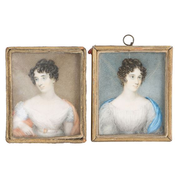 PAIR OF EARLY 19TH CENTURY PORTRAIT MINIATURES - Samuel John Stump