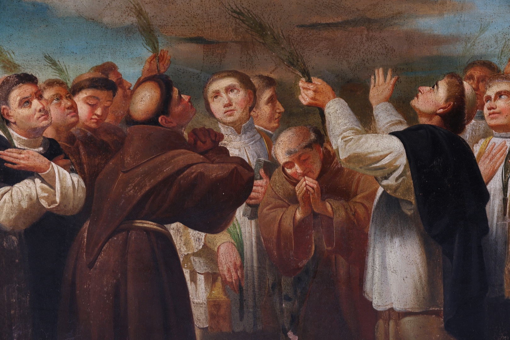Artwork by Roman School, 19th Century, A LARGE 19TH CENTURY ROMAN CATHOLIC DEVOTIONAL OIL ON CANVAS, Made of Oil on canvas