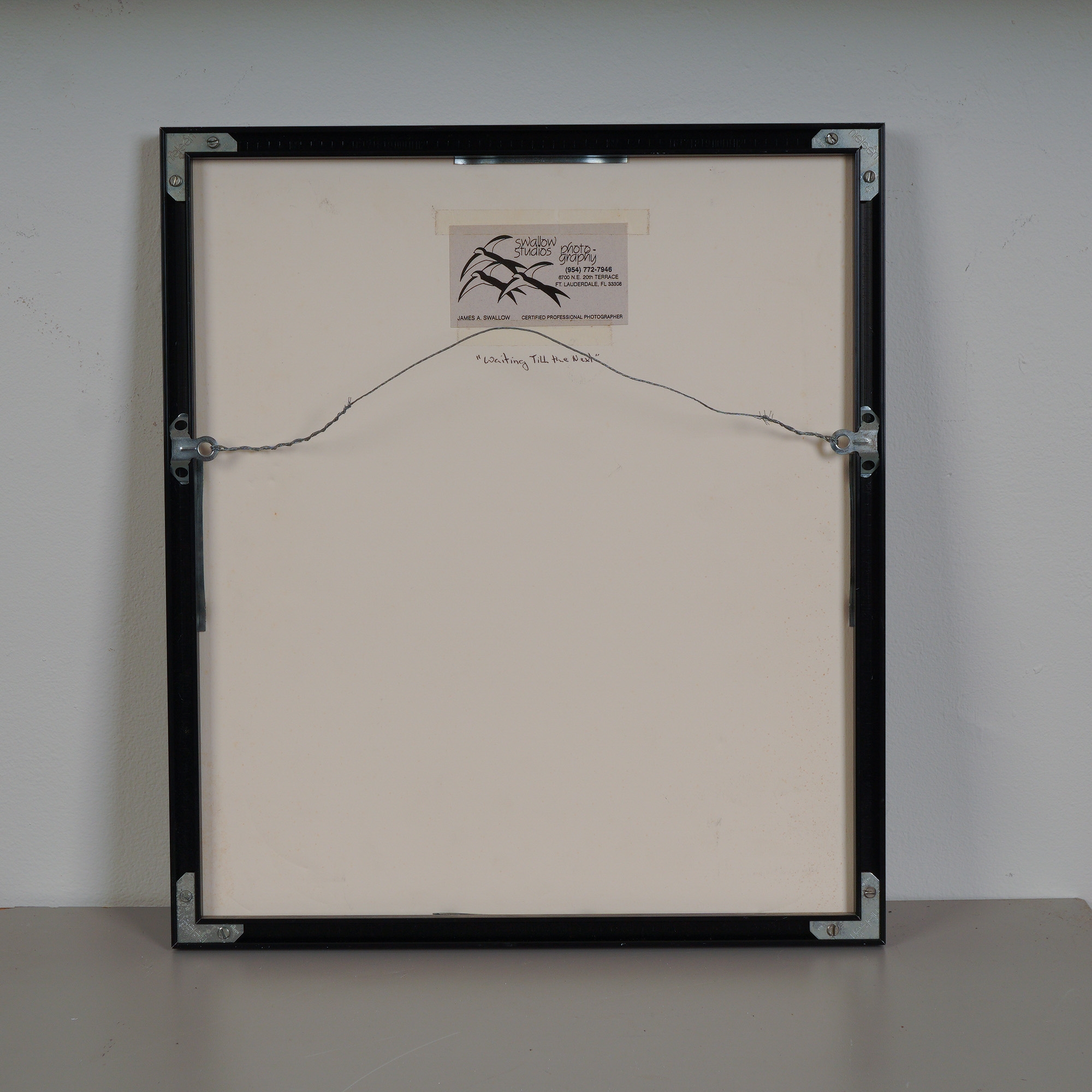 Artwork by James A. Swallow, Waiting Till the Next, Made of black and white photograph