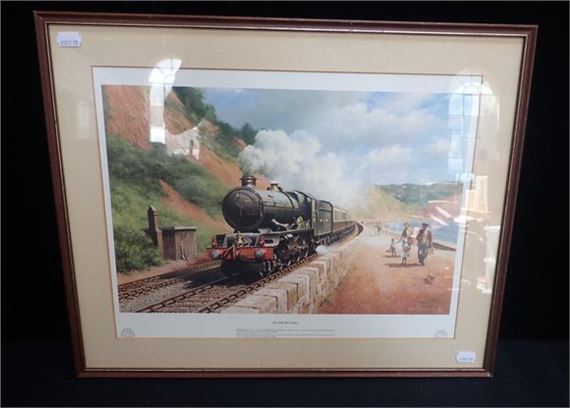 Don Breckon「Racing the Train」の鉄道立体画（輸入） Don Breckon | Racing The Train (1977) | MutualArt