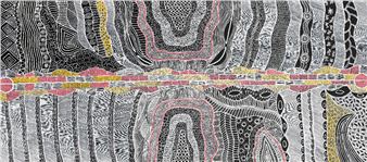 Alice Granites Napanangka acrylic on canvas - Mina Mina Jukurrpa Ngalyipi