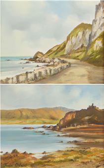 Lot 402 - John O'Neill, 'RED BAY & ANTRIM COAST' - John O'Neill