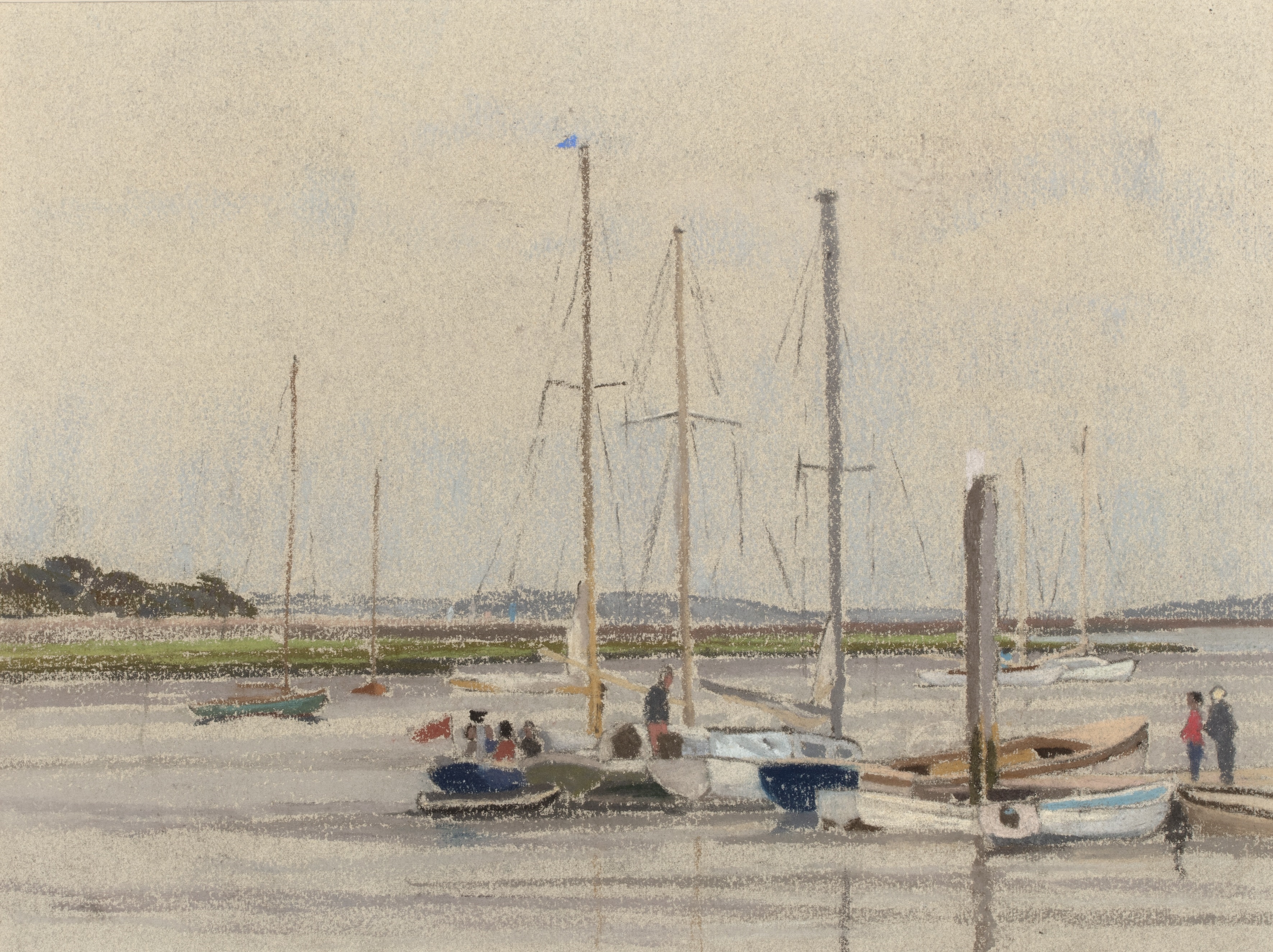 William Innes | Barges in dockland | MutualArt