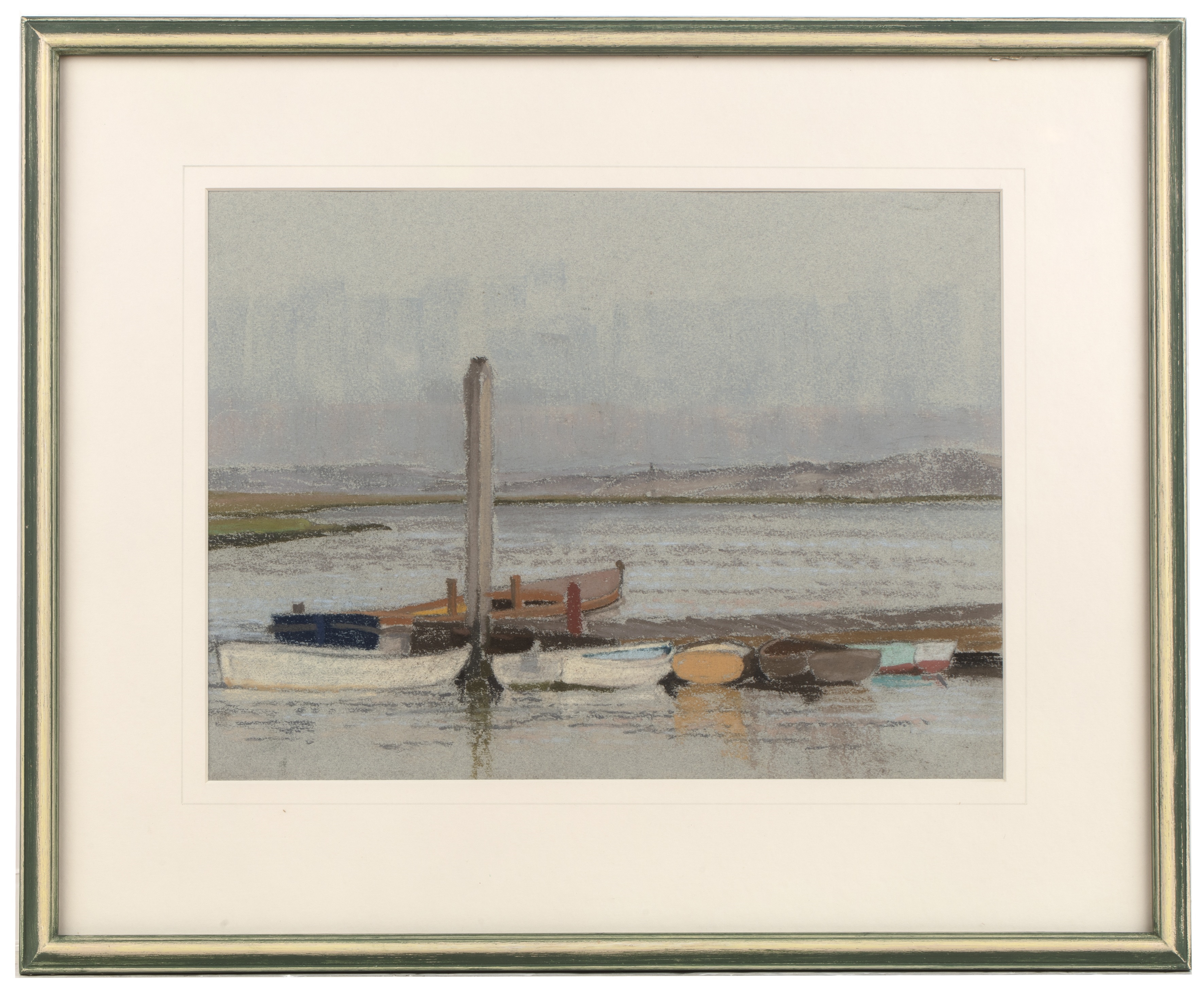 William Innes | Barges in dockland | MutualArt