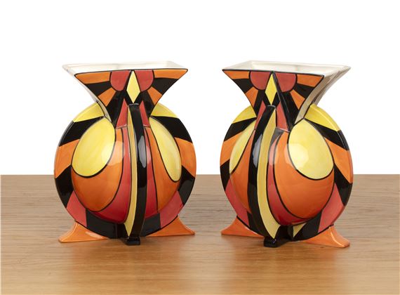 Two orb vases by Lorna Bailey