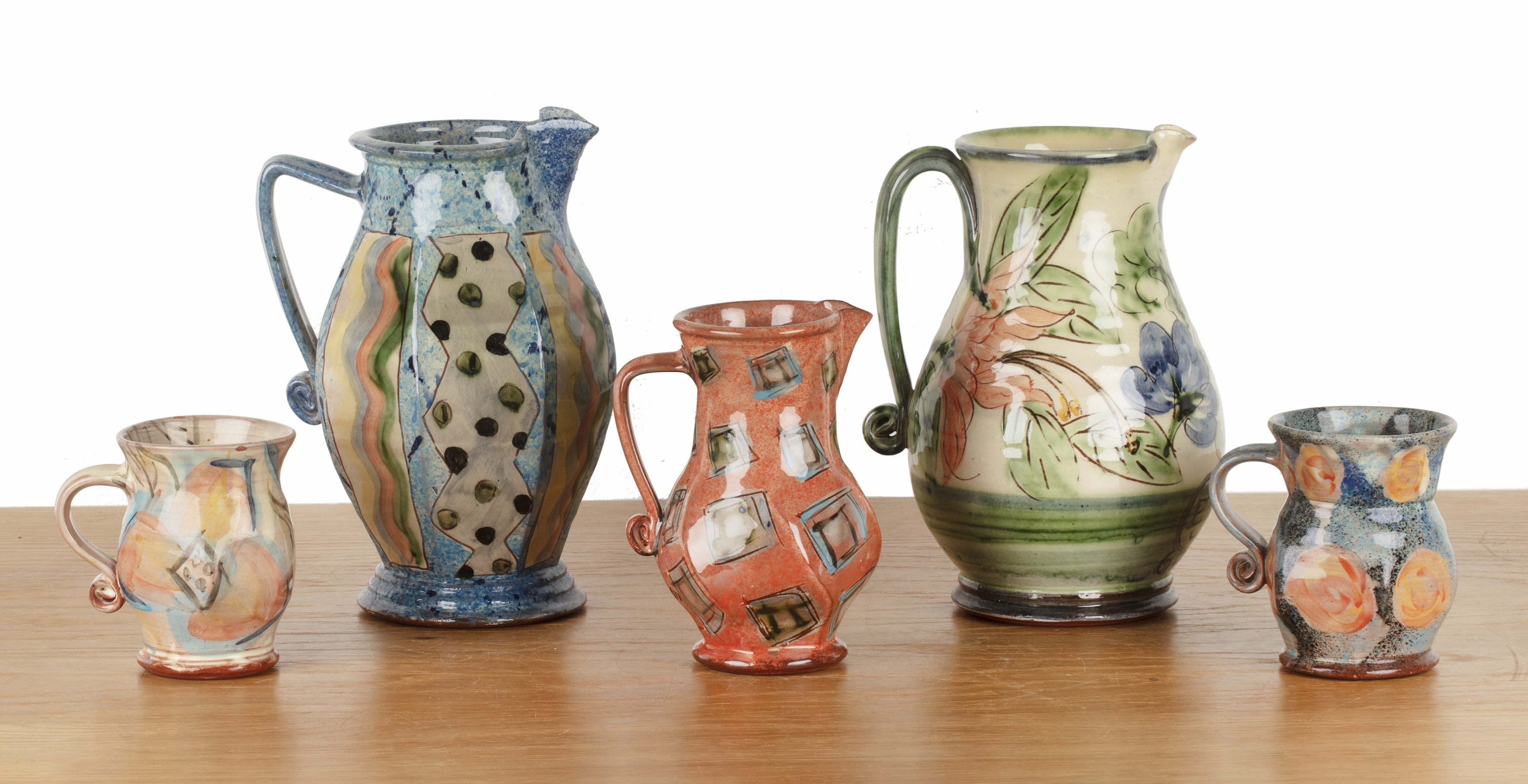 Artwork by Paul Jackson, Five pieces of studio ceramics, Made of ceramics