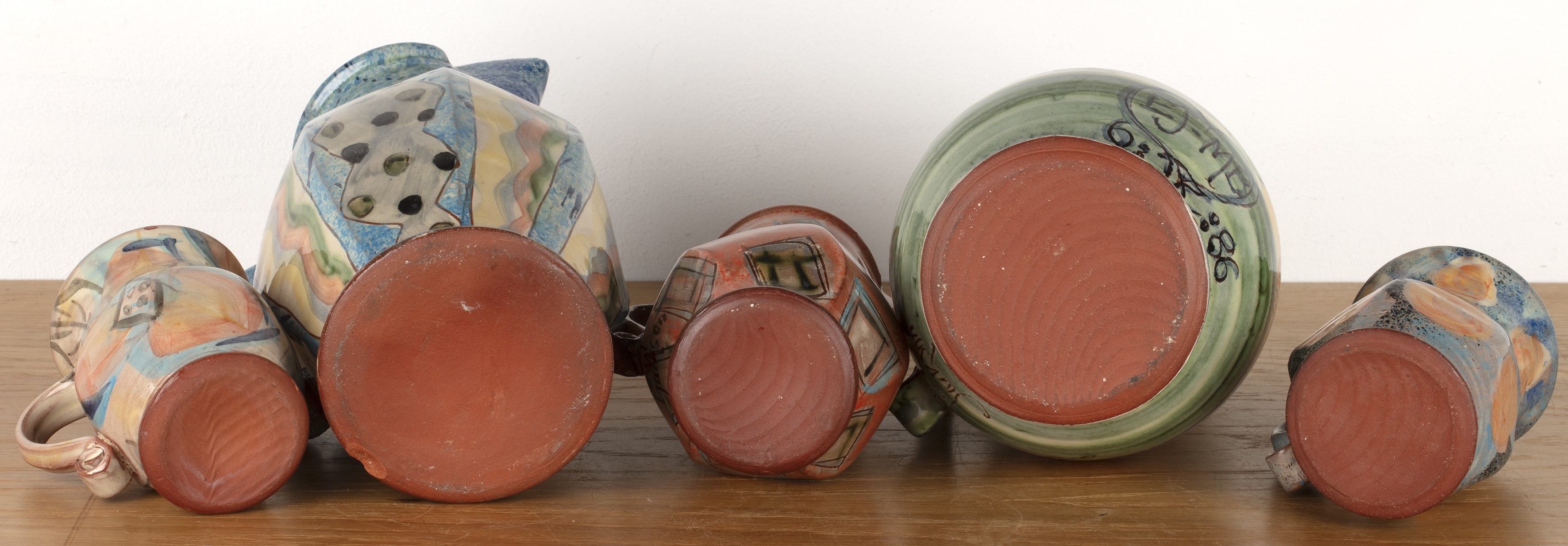 Artwork by Paul Jackson, Five pieces of studio ceramics, Made of ceramics